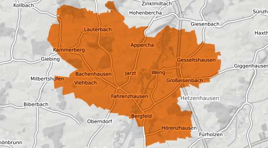 Mietspiegelkarte Fahrenzhausen