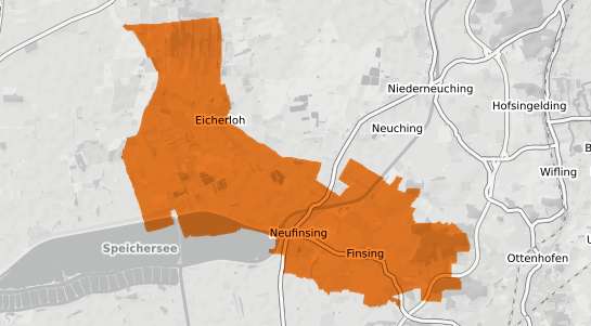 Mietspiegelkarte Finsing Oberbayern