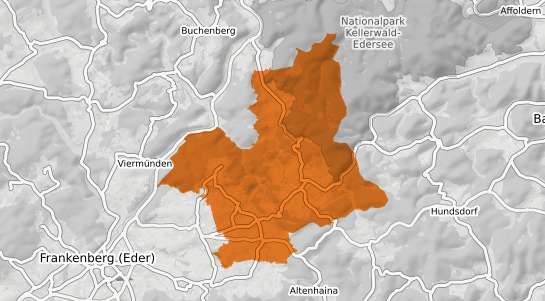 Mietspiegelkarte Frankenau Hessen