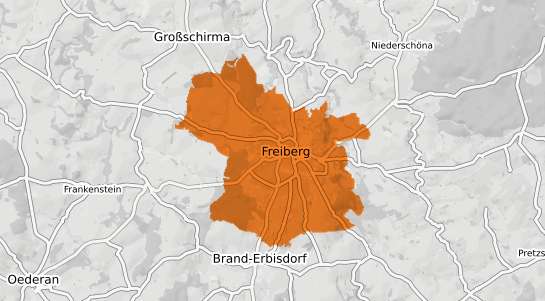 Mietspiegelkarte Freiberg Sachsen