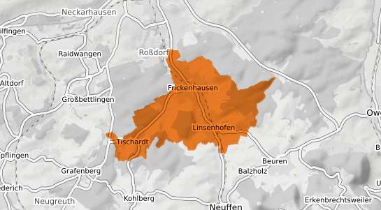 Mietspiegelkarte Frickenhausen (W&uuml;rttemberg) Wuerttemberg