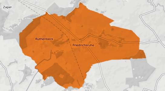 Mietspiegelkarte Friedrichsruhe b. Parchim