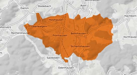 Mietspiegelkarte Fronhausen Lahn