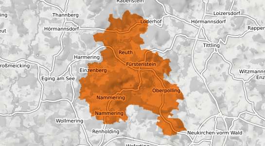 Mietspiegelkarte F&uuml;rstenstein Niederbayern