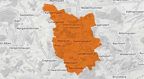 Mietspiegelkarte Gammelsdorf