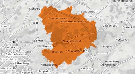 Mietspiegelkarte Gattendorf Oberfranken