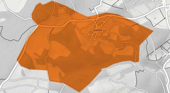 Mietspiegelkarte Gefell b. Schleiz