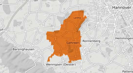 Mietspiegelkarte Gehrden Hannover