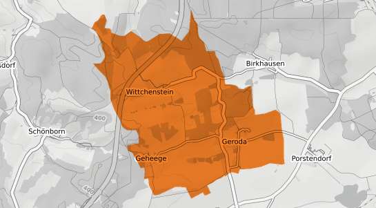 Mietspiegelkarte Geroda b. Neustadt, Orla