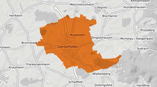 Mietspiegelkarte Gerolzhofen