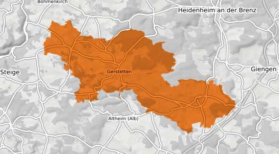 Mietspiegelkarte Gerstetten Wuerttemberg