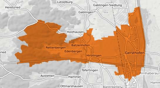 Mietspiegelkarte Gersthofen