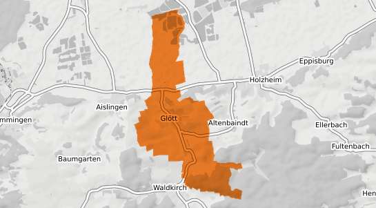 Mietspiegelkarte Gloett Schwaben