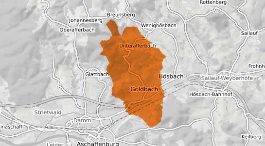Mietspiegelkarte Goldbach b. Gotha, Thueringen