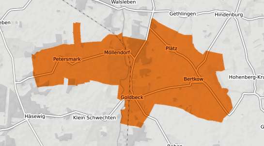 Mietspiegelkarte Goldbeck b. Grevesmuehlen