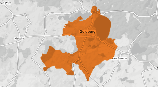 Mietspiegelkarte Goldberg b. Wismar, Mecklenburg