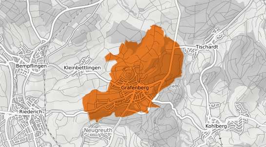 Mietspiegelkarte Grafenberg Wuerttemberg