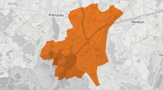 Mietspiegelkarte Gramzow Uckermark