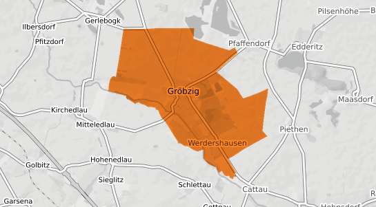 Mietspiegelkarte Stadt Gr&ouml;bzig