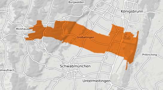 Mietspiegelkarte Gro&szlig;aitingen