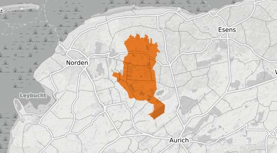 Mietspiegelkarte Gro&szlig;heide Ostfriesland