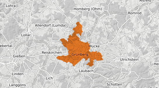 Mietspiegelkarte Grünberg (Hessen) Hessen