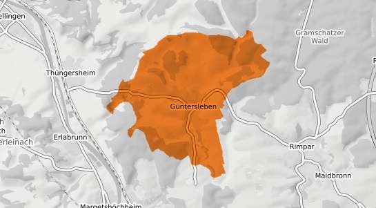 Mietspiegelkarte Guentersleben Kr. Wuerzburg