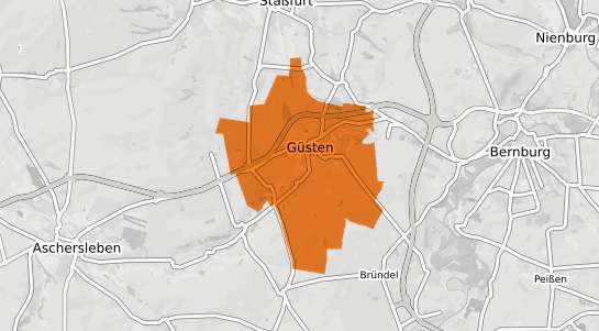 Mietspiegelkarte Guesten Anhalt