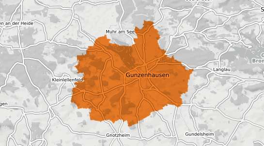 Mietspiegelkarte Gunzenhausen am Altmuehlsee