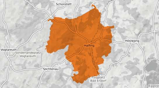 Mietspiegelkarte Halfing