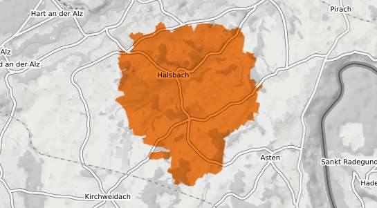 Mietspiegelkarte Halsbach Kr. Altoetting