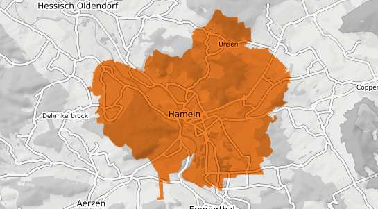 Mietspiegelkarte Hameln