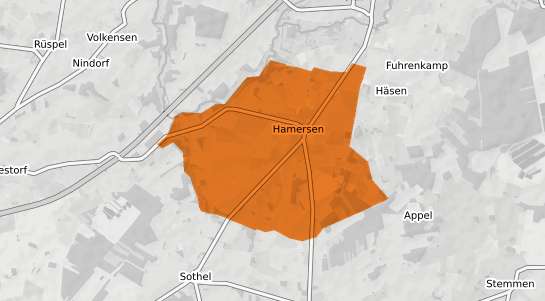 Mietspiegelkarte Hamersen