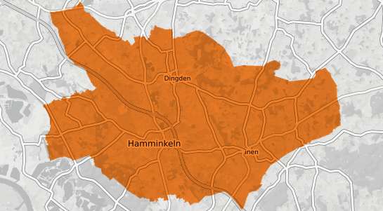 Mietspiegelkarte Hamminkeln