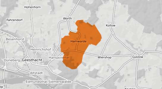 Mietspiegelkarte Hamwarde