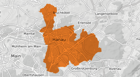 Mietspiegelkarte Hanau