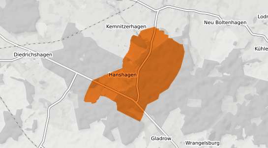 Mietspiegelkarte Hanshagen b. Grevesmuehlen