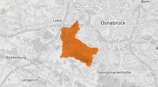 Mietspiegelkarte Hasbergen Kr. Osnabrueck