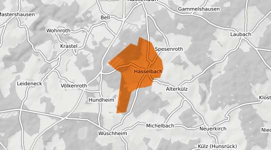 Mietspiegelkarte Hasselbach Hunsrueck