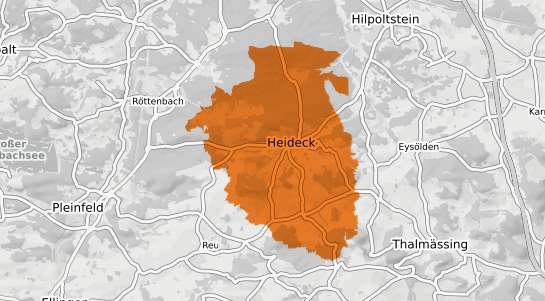 Mietspiegelkarte Heideck Mittelfranken