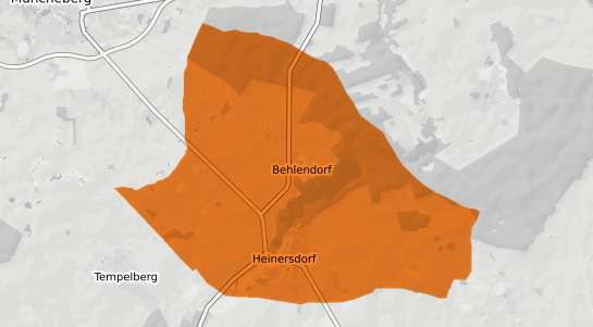 Mietspiegelkarte Heinersdorf b. Ludwigsfelde