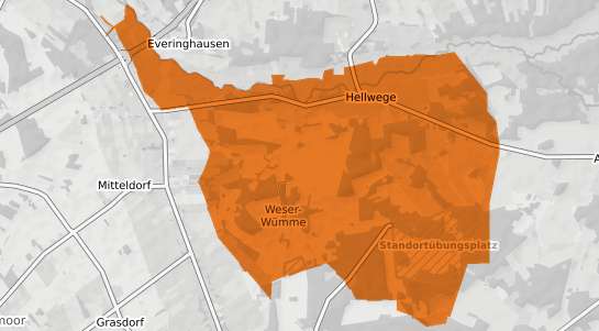 Mietspiegelkarte Hellwege b. Rotenburg, Wuemme