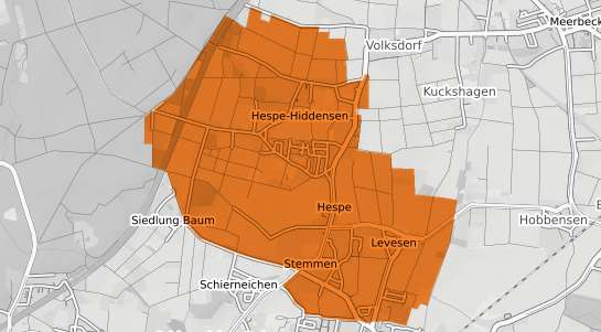 Mietspiegelkarte Hespe b. Stadthagen
