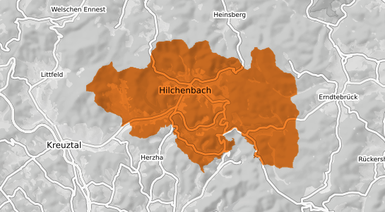 Mietspiegelkarte Hilchenbach Siegerland