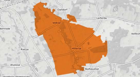 Mietspiegelkarte Hillerse Kr. Gifhorn