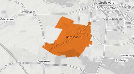 Mietspiegelkarte Hinrichshagen b. Greifswald