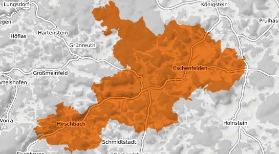 Mietspiegelkarte Hirschbach b. Suhl
