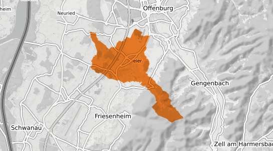 Mietspiegelkarte Hohberg b. Offenburg