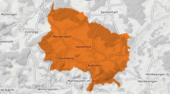 Mietspiegelkarte Hohenfels Oberpfalz