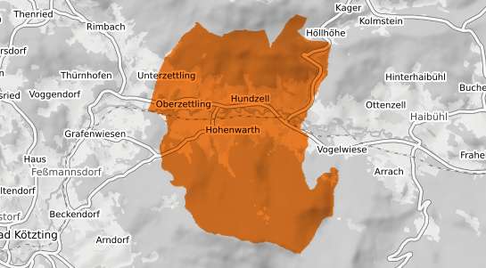 Mietspiegelkarte Hohenwarth b. Koetzting